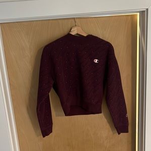 Womens Champion Cropped crew neck sweatshirt